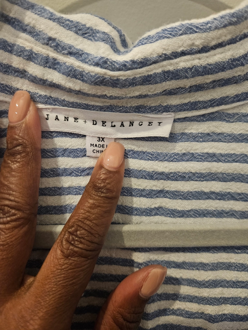 Jane and Delancey Blue and White Striped Mini Dress - Picture 3 of 4
